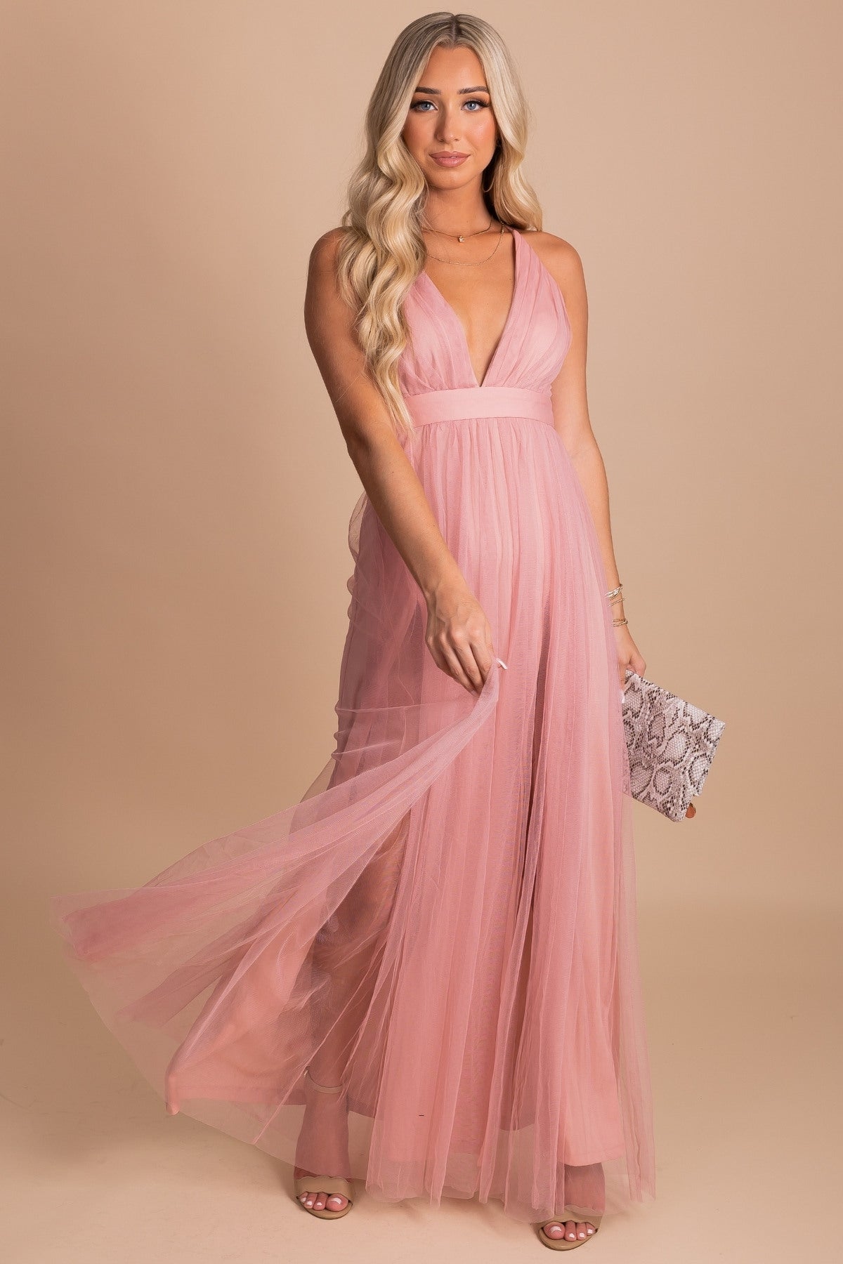 Lost In The Moment Tulle Maxi Dress ...